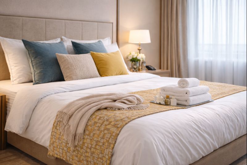 Hotelový pokoj s naším textilem